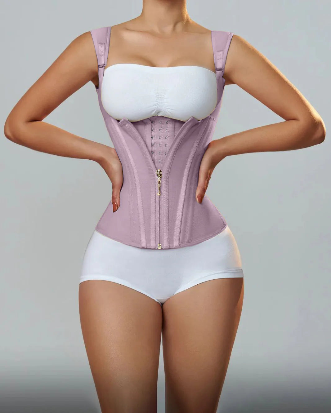 Waist Trainer for Body Shaper Corset Vest Tank Top with Steel Bones