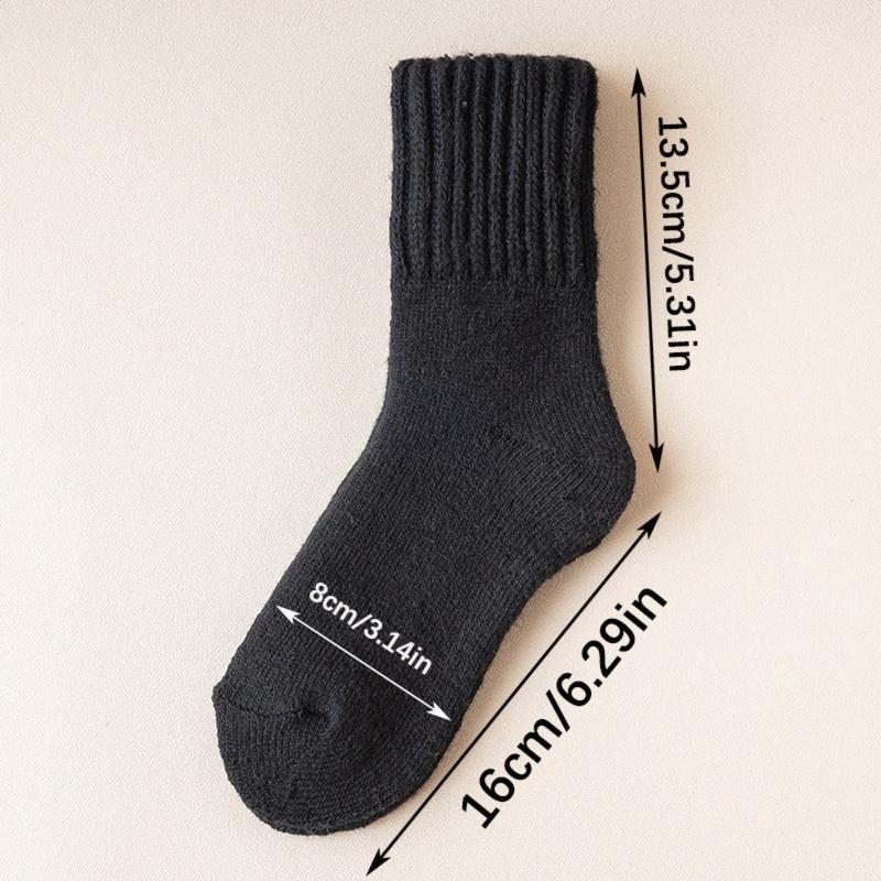 Women’s Cozy Mid-Calf Crew Socks – Soft Knit Neutral Colors for Fall & Winter