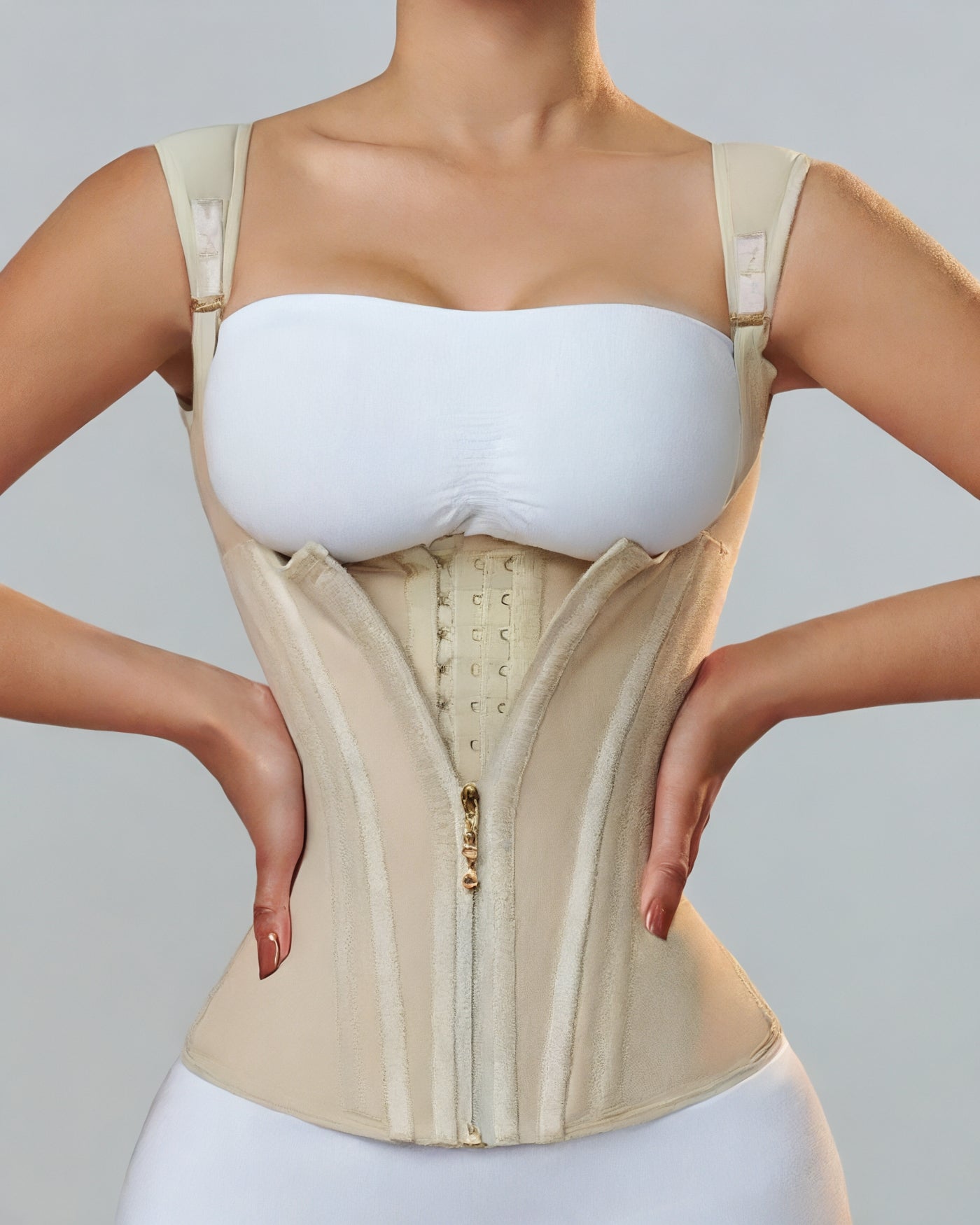 Faja Waist Trainer for Women Body Shaper Corset Vest Tank Top with Steel Bones