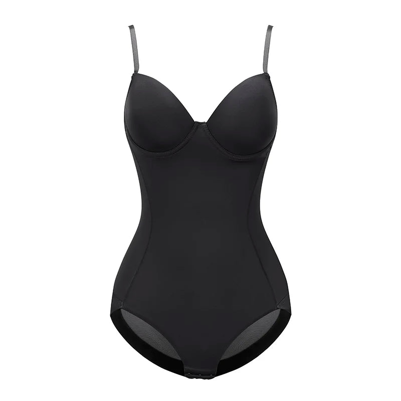 Women's White Underwire Bodysuit – Stretch Silky Shapewear