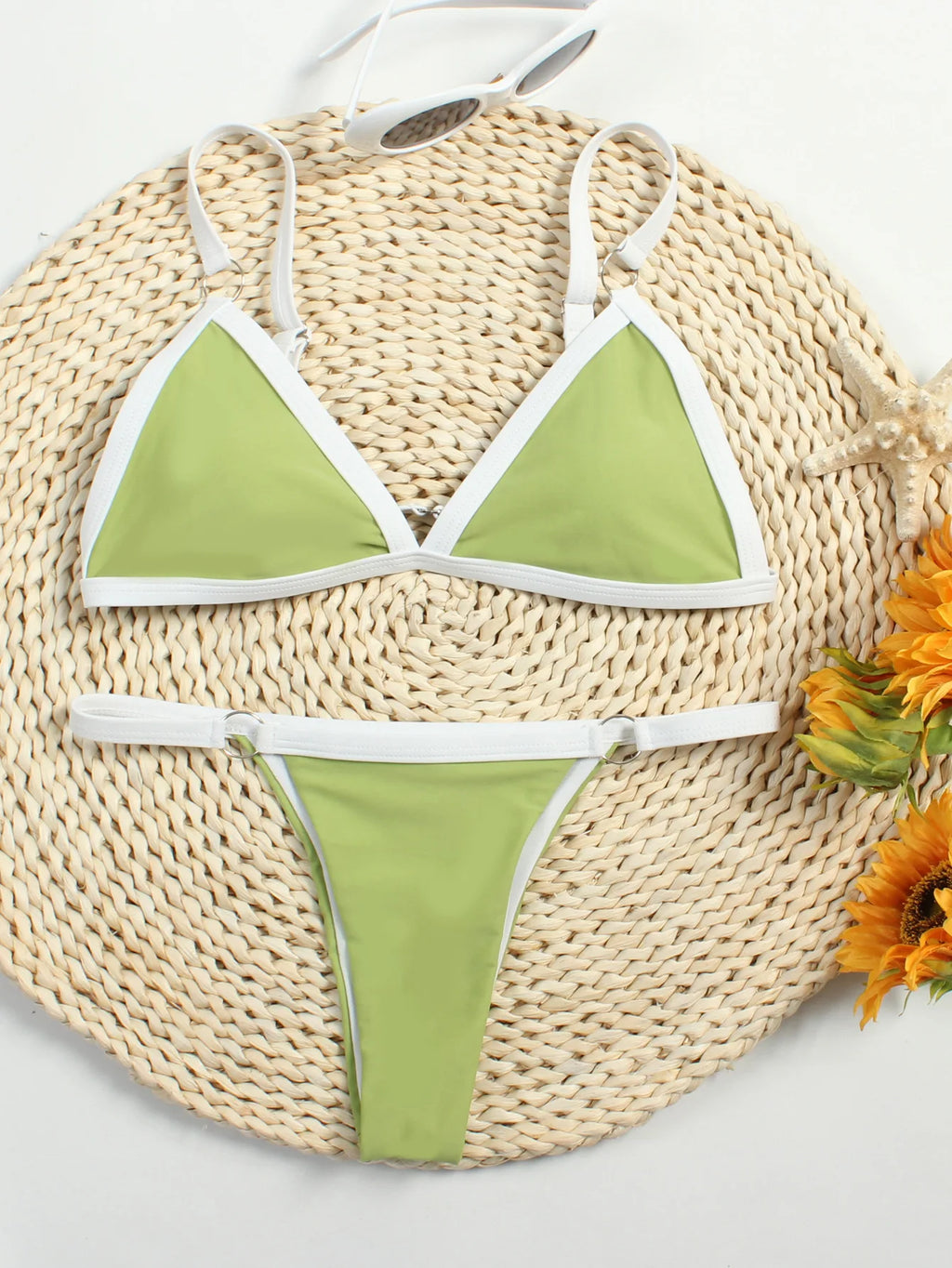 Sexy Bikini 2021 Solid Swimsuit Women Swimwear White Push Up Bikini Set Brazilian Bathing Suit Summer Beach Wear Swimming Suit