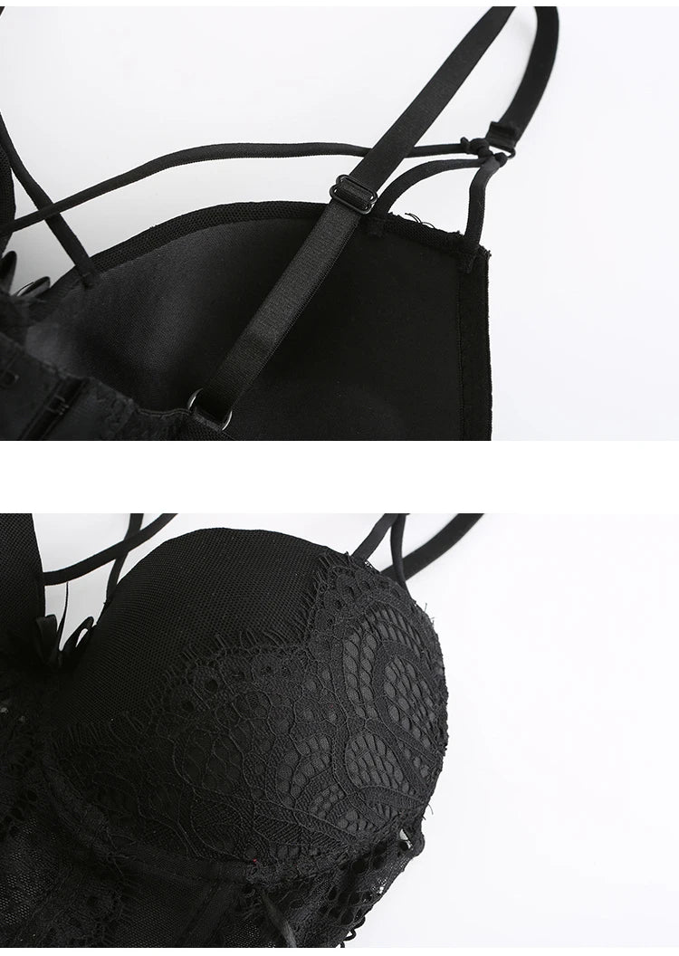 Elastic Corset Bustier Sleepwear Lace Up Overbust Lingerie