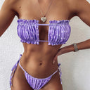 Amara Lilac – Pleated Bandeau Bikini