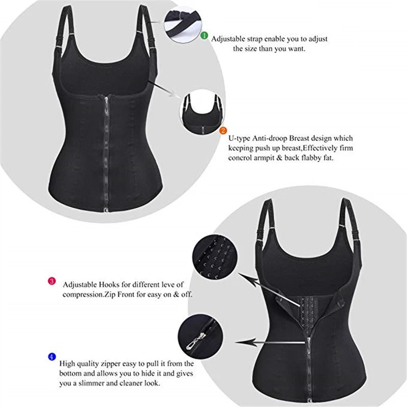 Shapewear Waist Trainer Push Up Slimming Vest Tummy Control Tank Top