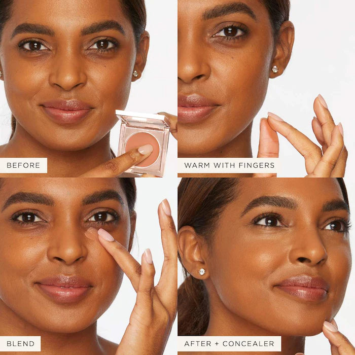 Neutralize dark under-eyes with this waterproof, full-coverage CC corrector. Multi-tasking nutrient-rich formula moisturizes, evens skin tone and smooths fine lines. Free brush (while supplies last). undereye color corrector, dark circle corrector, peach corrector, orange corrector, color corrector dark circles, full coverage undereye, waterproof under eye corrector, neutralize under eye discoloration