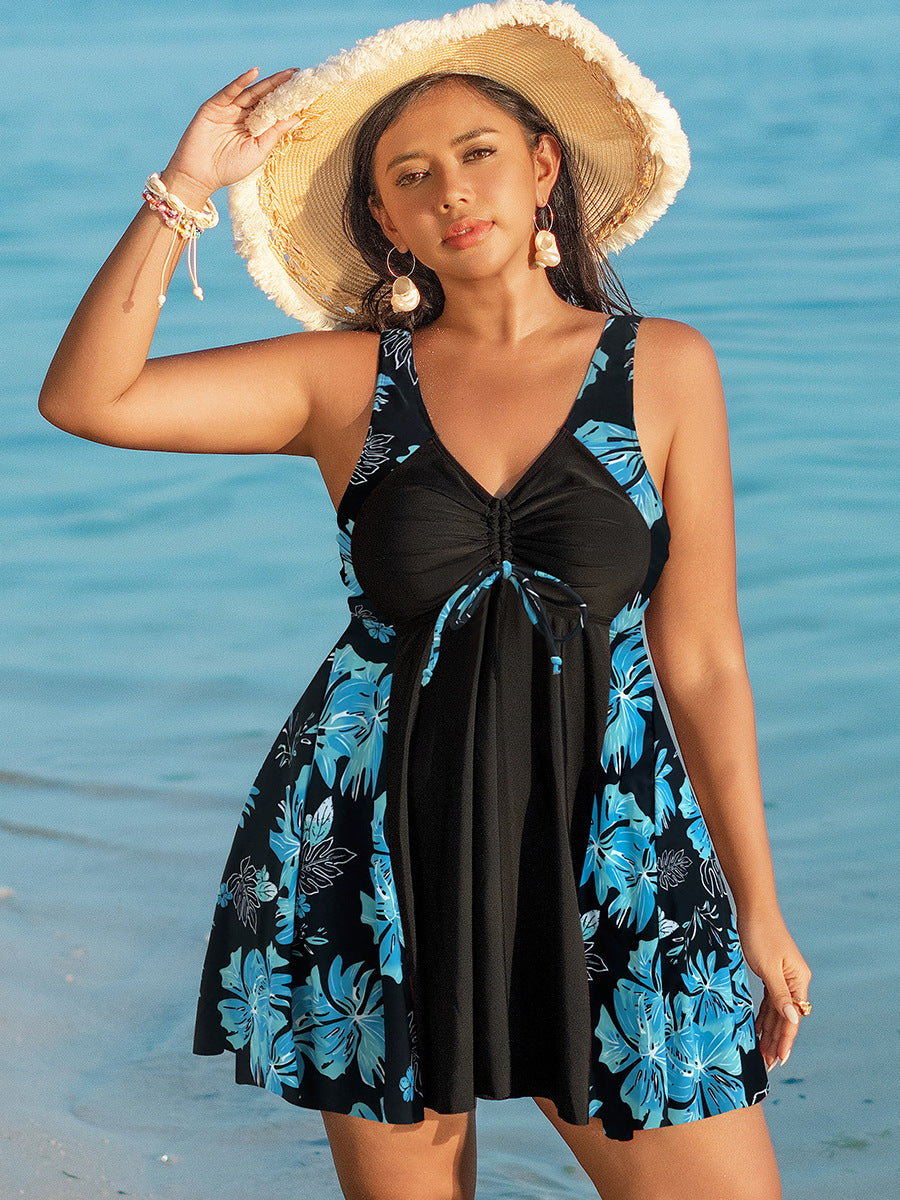 Sahara Patch - Split Dress Monokini