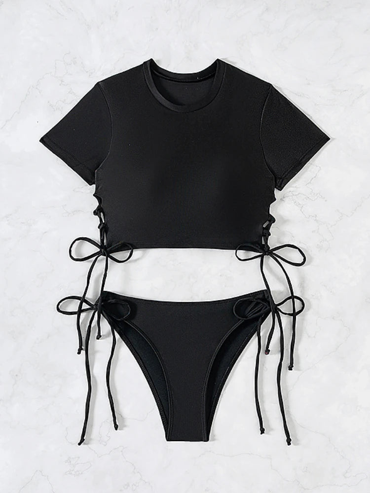 Aria Sport - Drawstring Crop Bikini