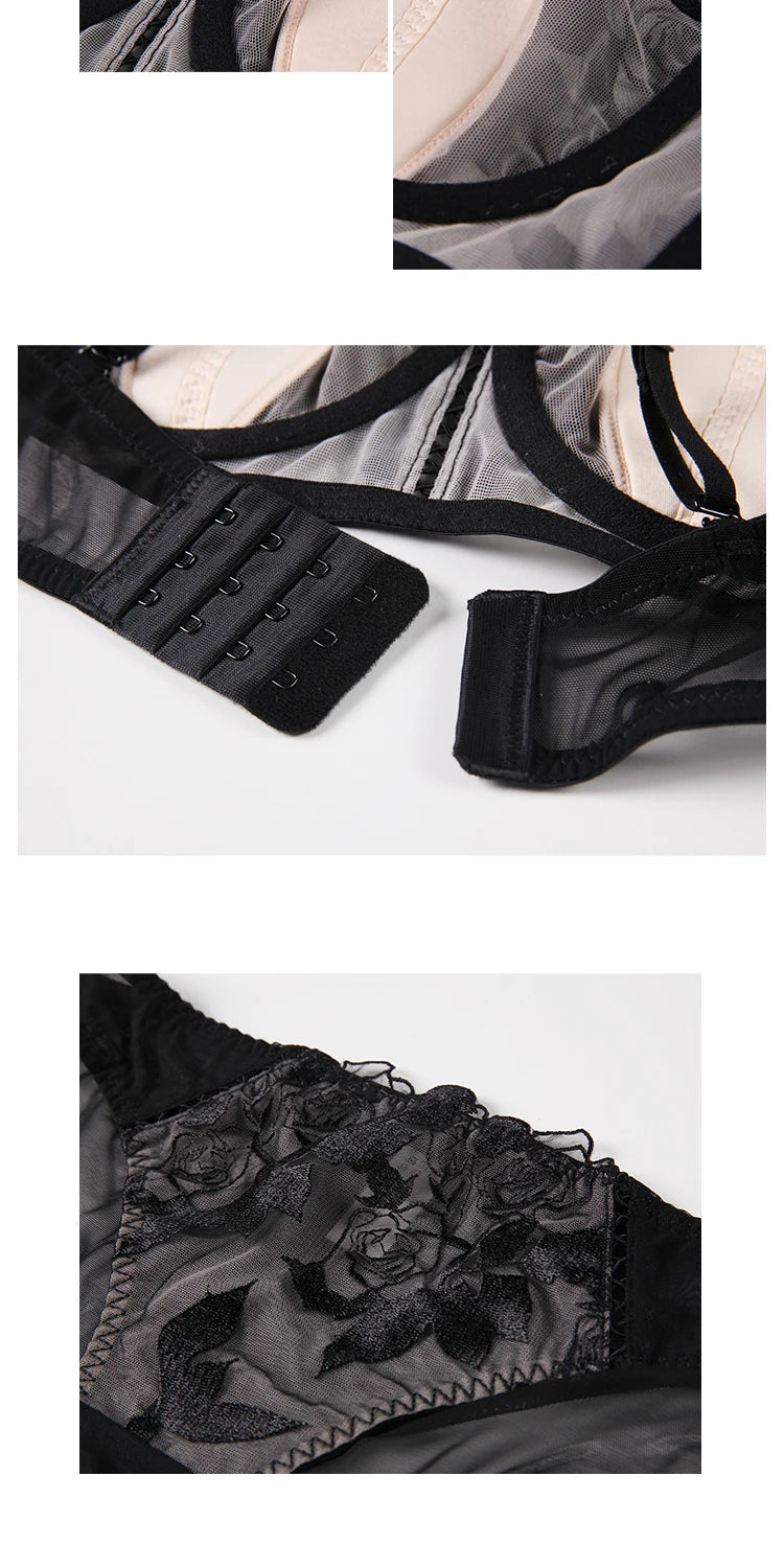 New Lace Lingerie Bra and Panty Set with Front Bow