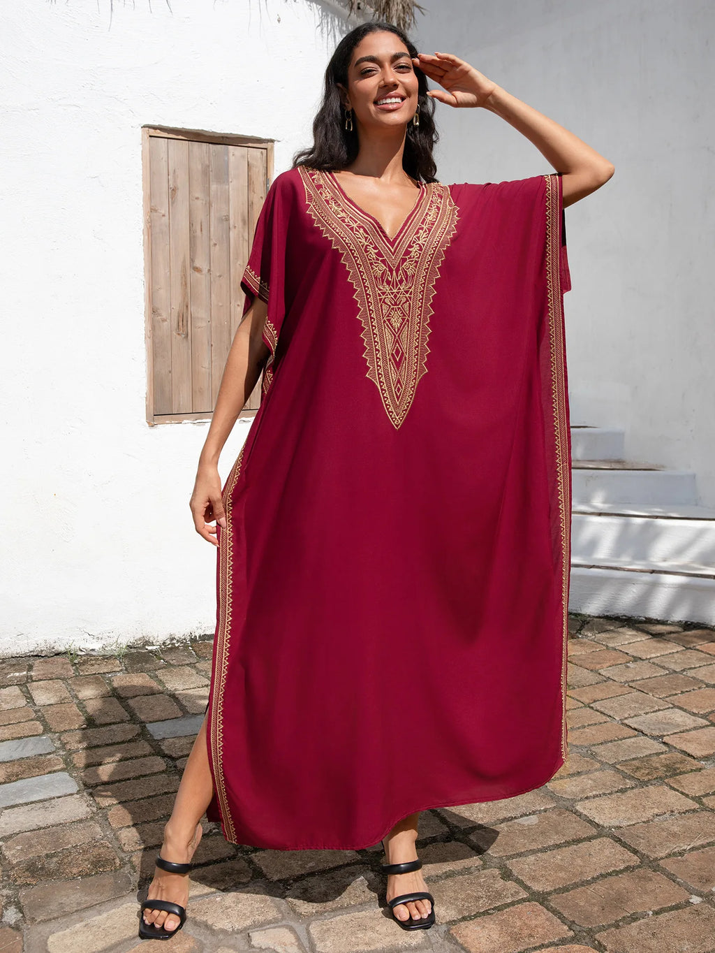 Serene Stitch - Embroidered Robe