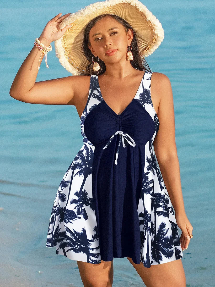 Sahara Patch - Split Dress Monokini