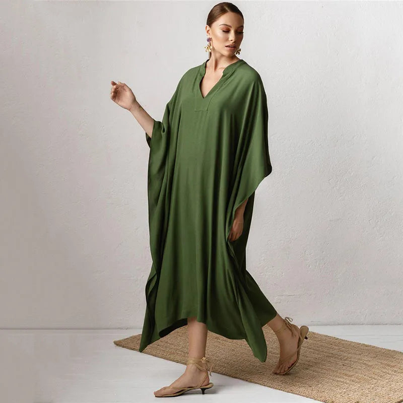 Aurora Verde – Kaftan Maxi Dress