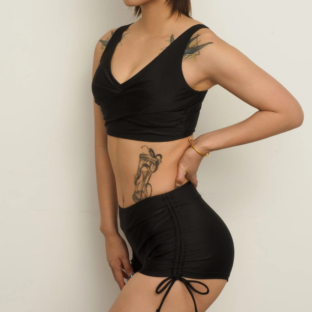 Aria Sky - V-Neck High-Waist Bikini