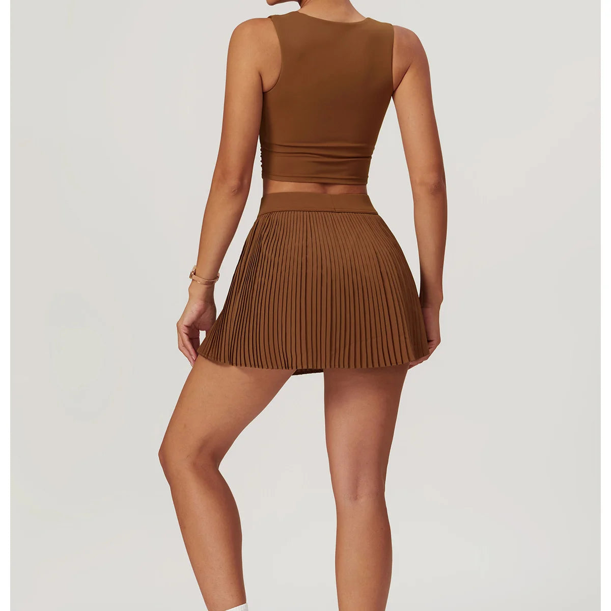 CourtSkirt Set - Vest & Pleat Skirt