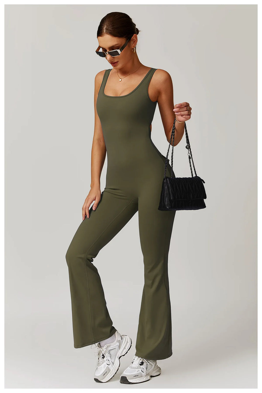 Utility Flare Jumpsuit - Backless