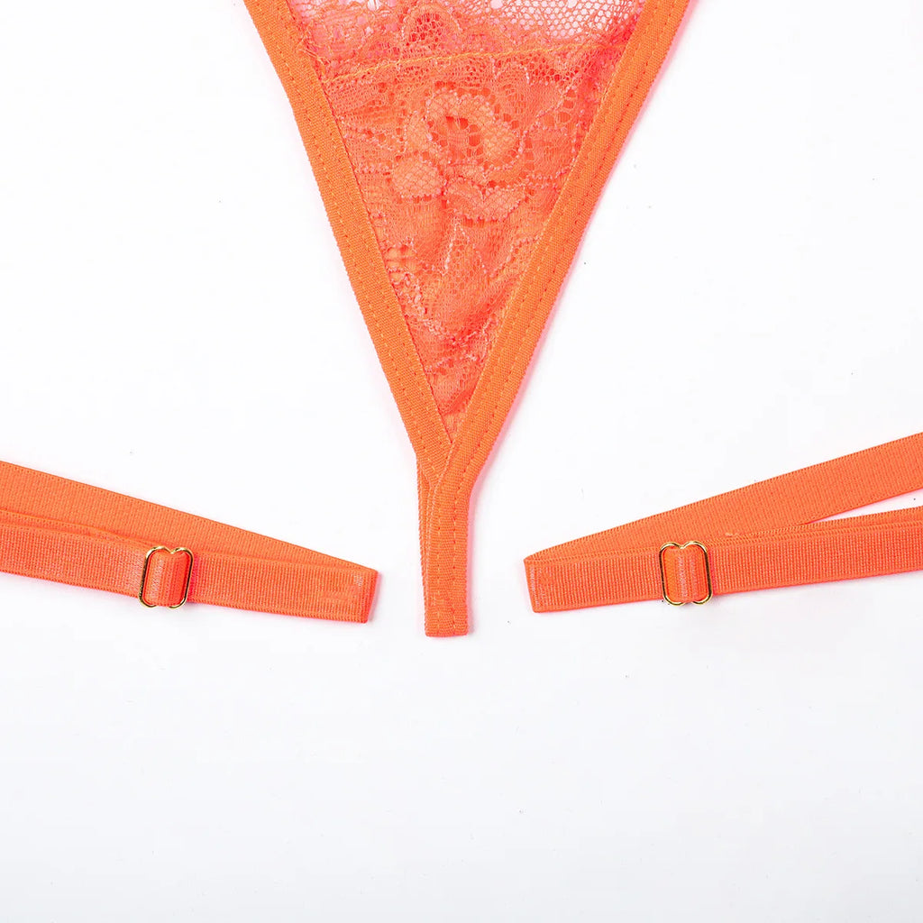 Patchwork Lace Lingerie Set – 3 Piece