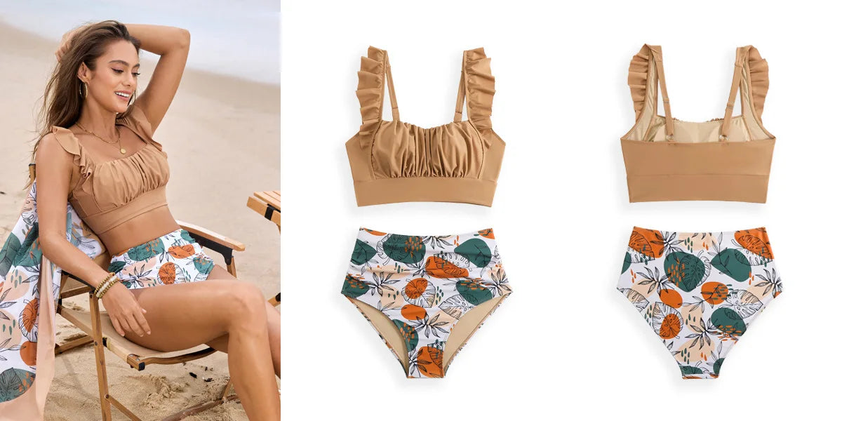 Aurora Frill - High-Waist Bikini