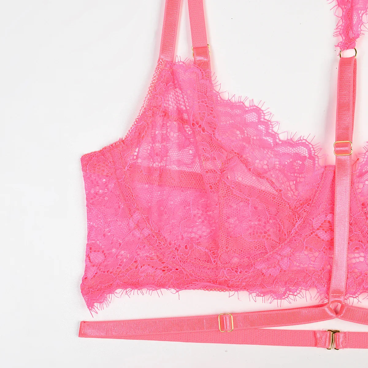 Patchwork Lace Lingerie Set – 3 Piece