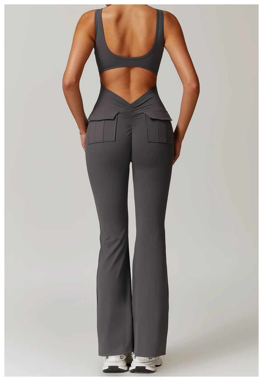 Utility Flare Jumpsuit - Backless