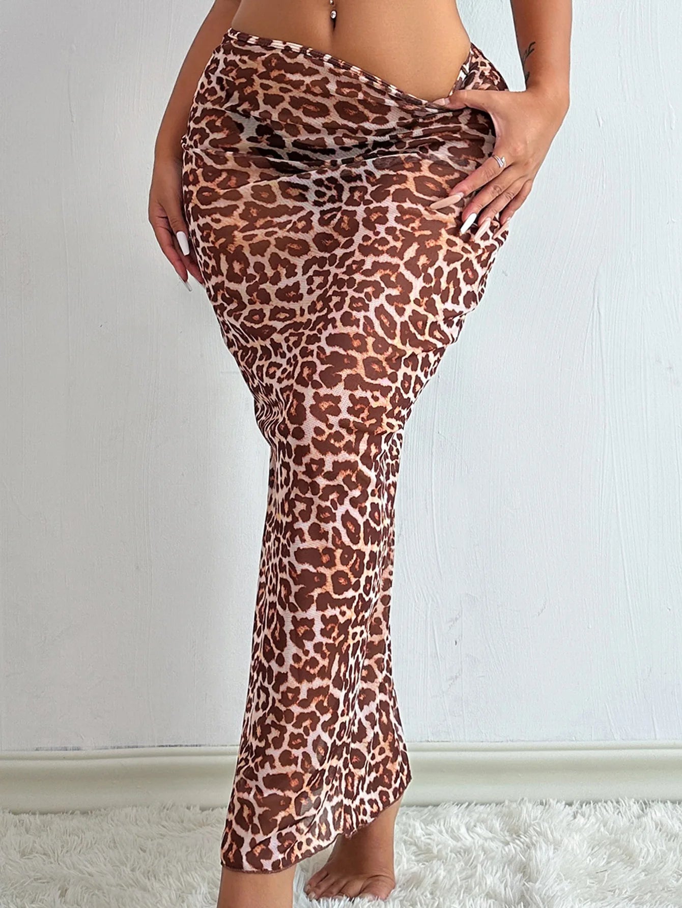 Feline Mesh - High-Waist Skirt