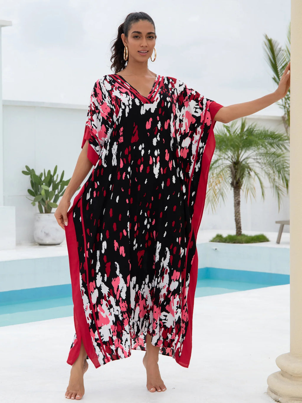 Crimson Noir - Print Robe
