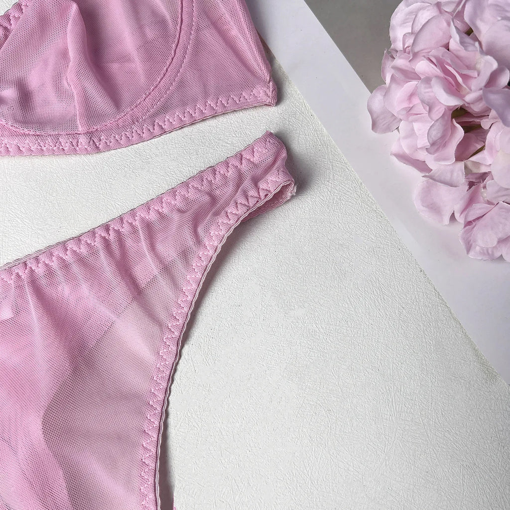 Seamless Lace Push-Up Bra & Panty Set