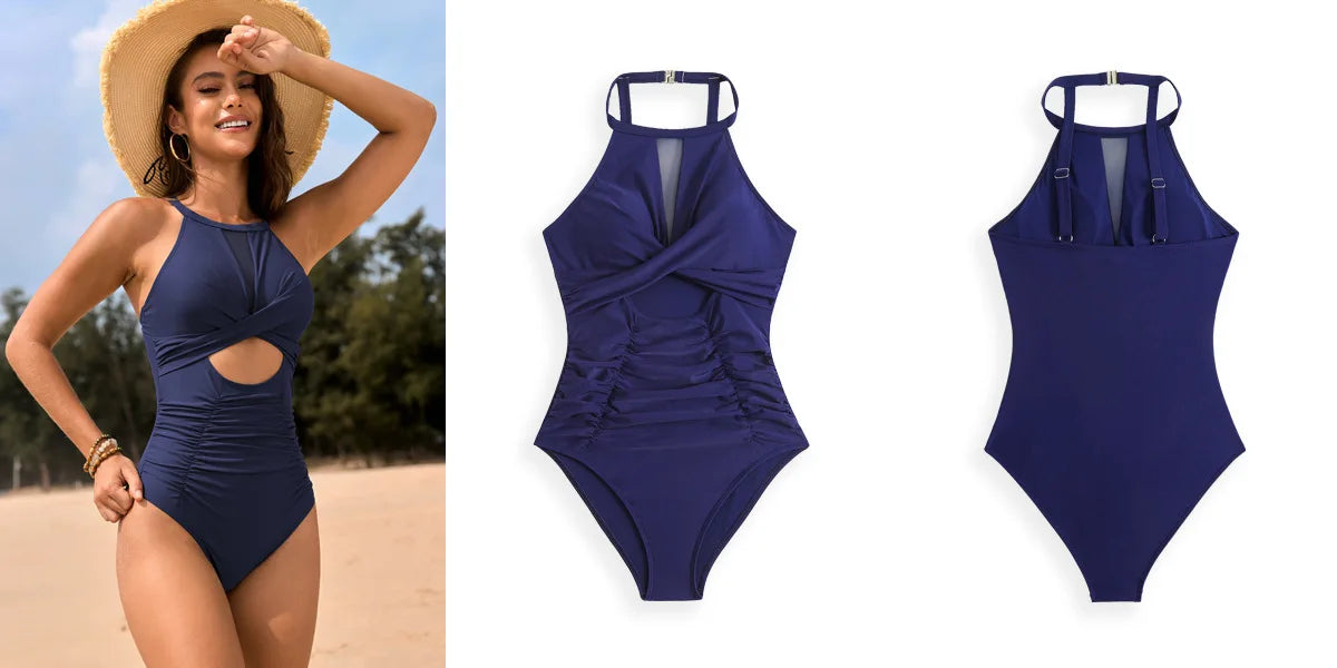 Valeria Mesh - Pleated One-Piece