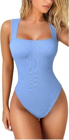 Strapless Backless Jumpsuit – U-Collar Slim Fit Solid Color Summer Playsuit