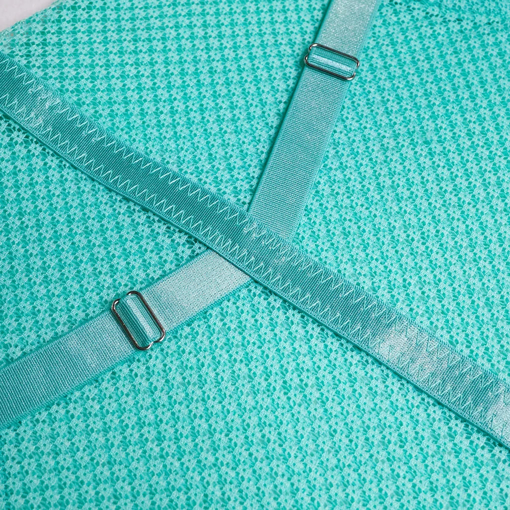 Hollow-Out Lace Bodysuit – Deep V Underwire