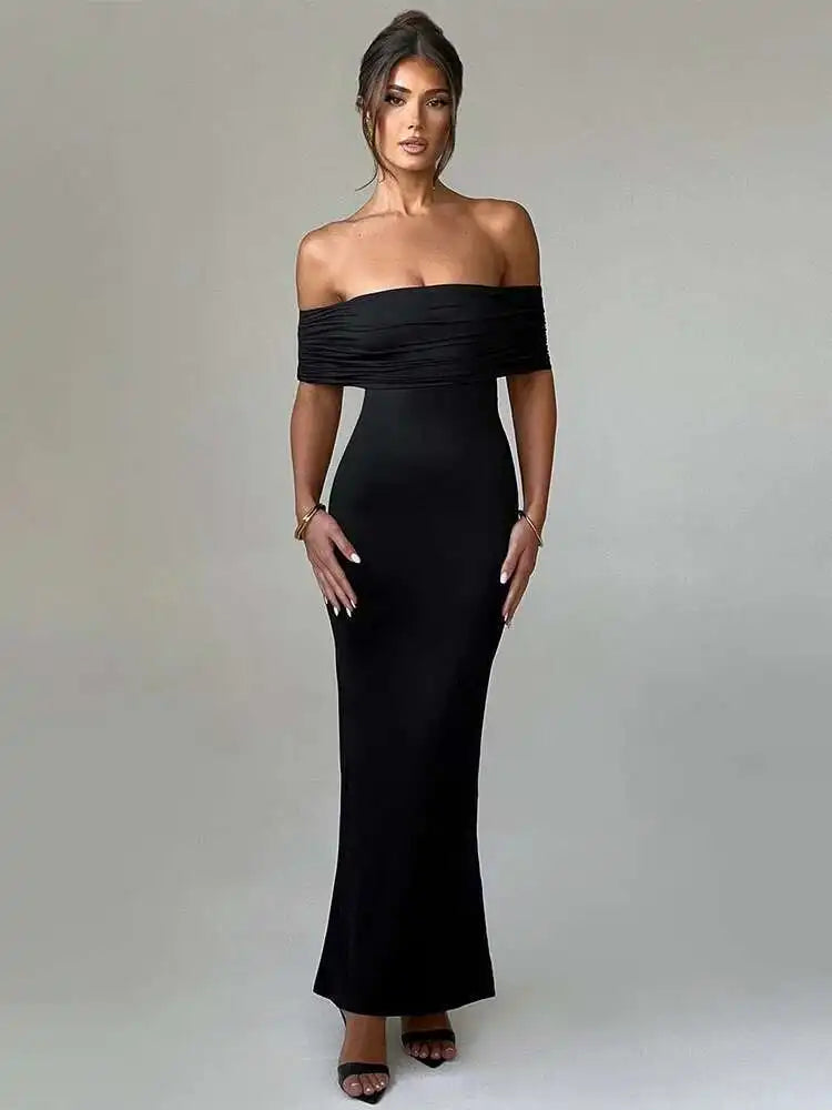 Townlike Elegant Mermaid Maxi Long Dress Women Off Shoulder 2024 Summer Dress Backless Nightclub Sexy Party Dresses