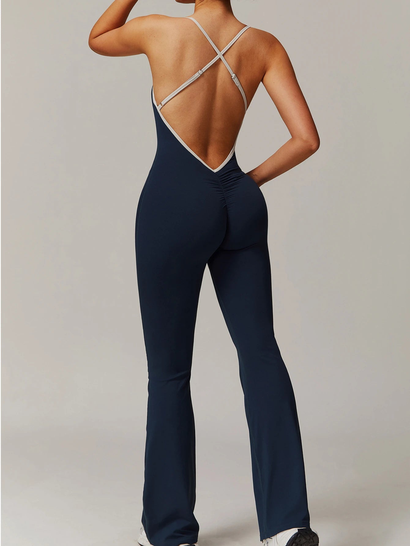 FlareCut Jumpsuit - Backless Strap