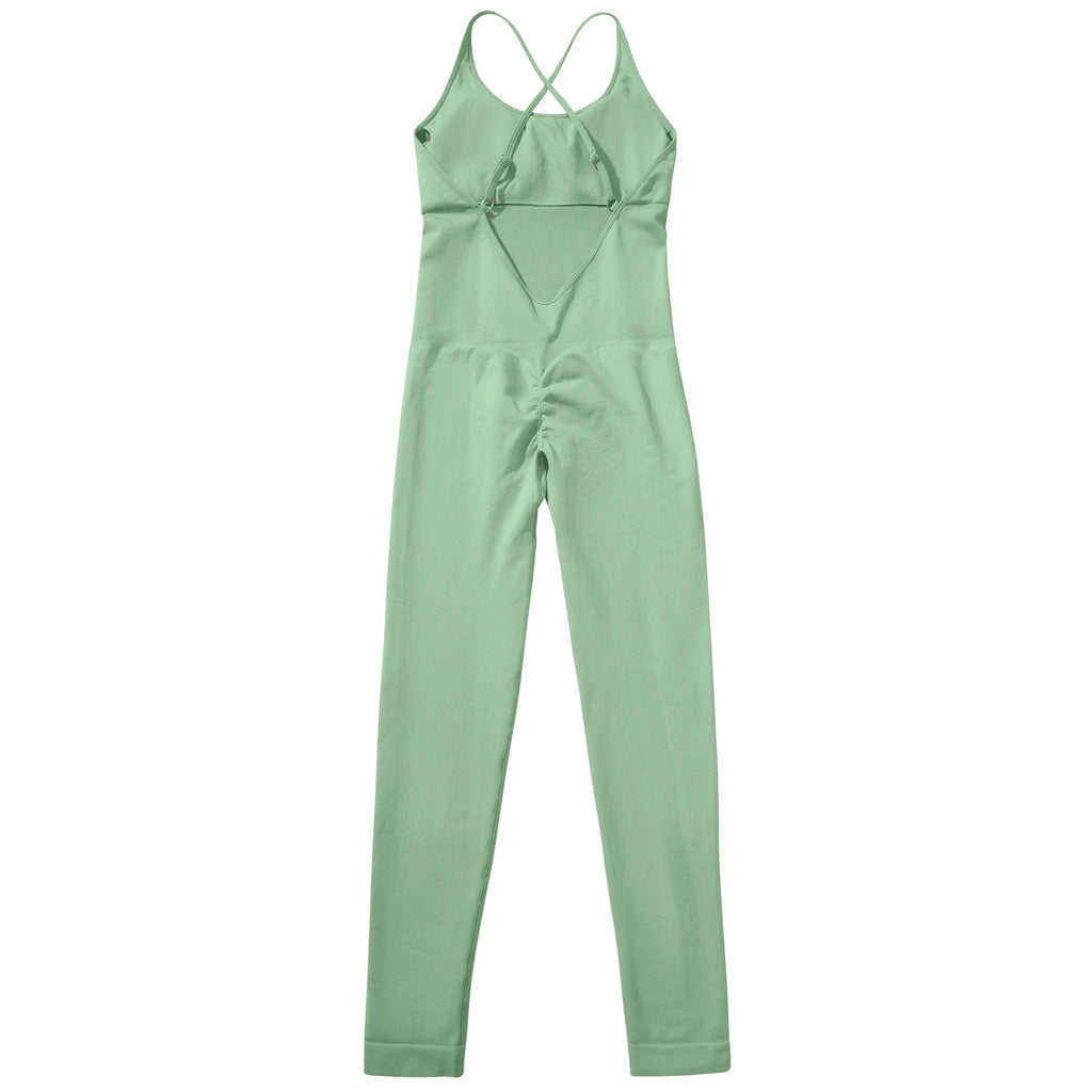 Sleeveless Bodycon Jumpsuit – Women’s Full-Season Fitness & Casual Sporty Playsuit