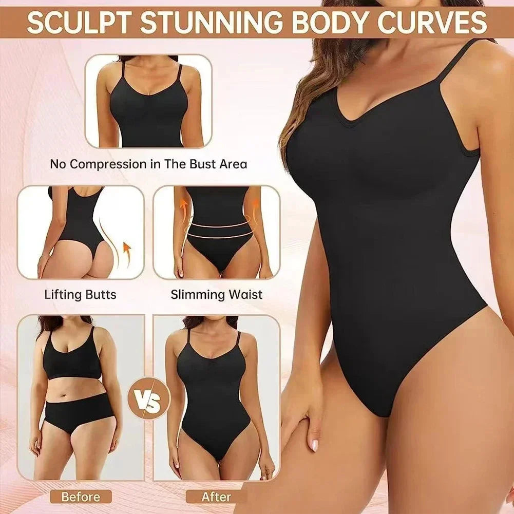 Seamless Full Body Shaper – Waist Trainer Bodysuit with Tummy Control & Butt Lifter