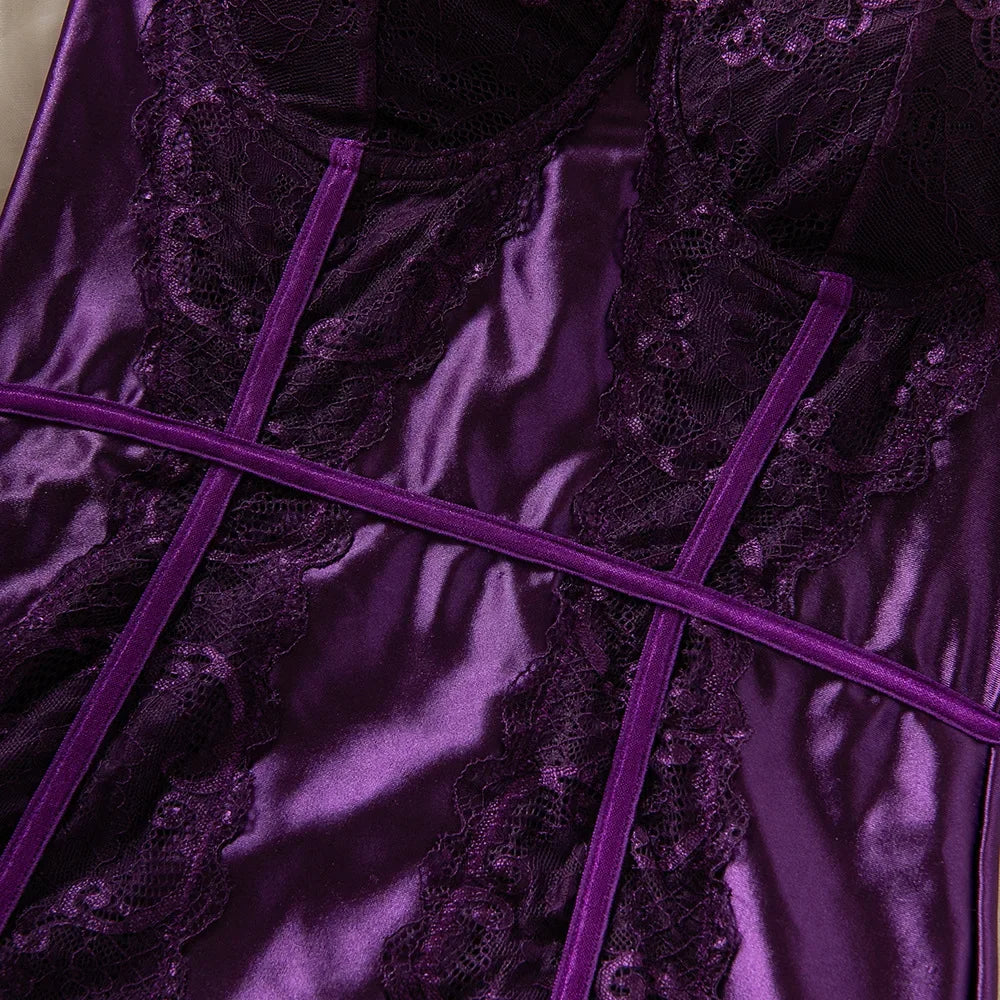 Blue Gradient Push-Up Bra & Garter Set