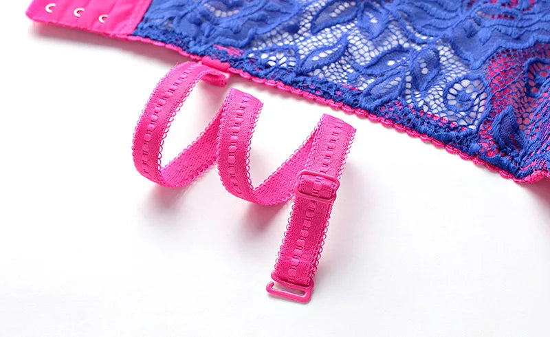 Hollow Lace Thong Set – Adjustable Bra & Panties