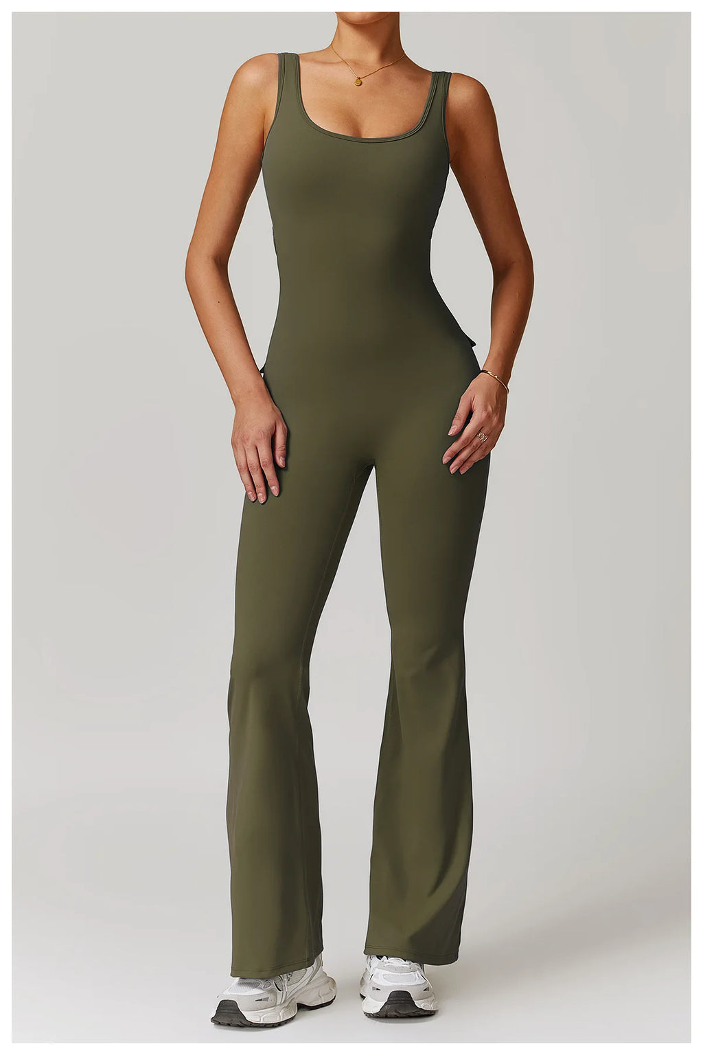 Utility Flare Jumpsuit - Backless