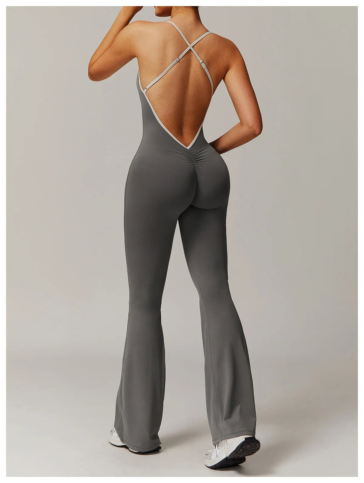 FlareCut Jumpsuit - Backless Strap