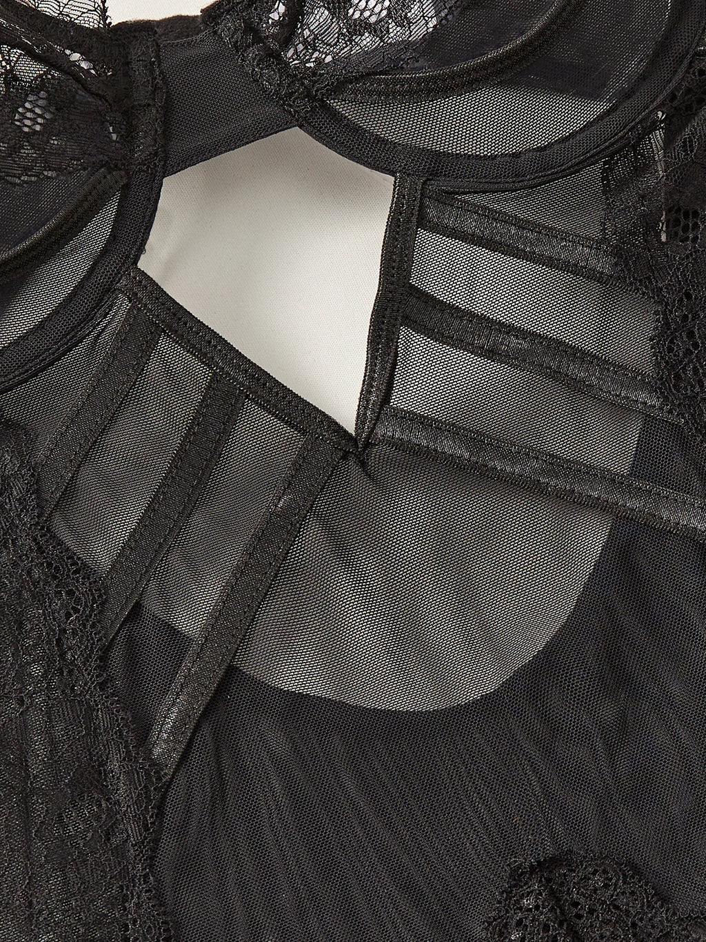 Erotic lingerie hollow three-piece set tight sexy black lace mesh erotic lingerie garter belt