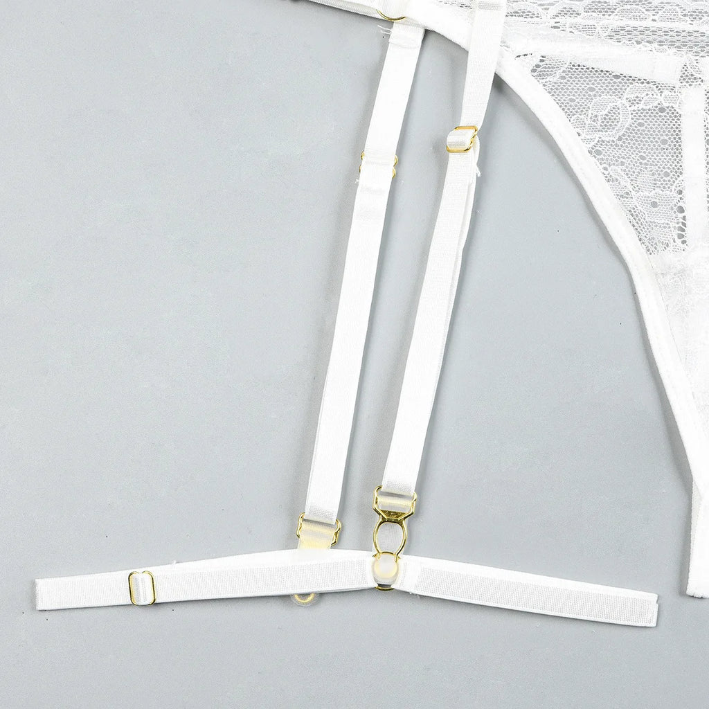 Patchwork Lace Lingerie Set – 3 Piece