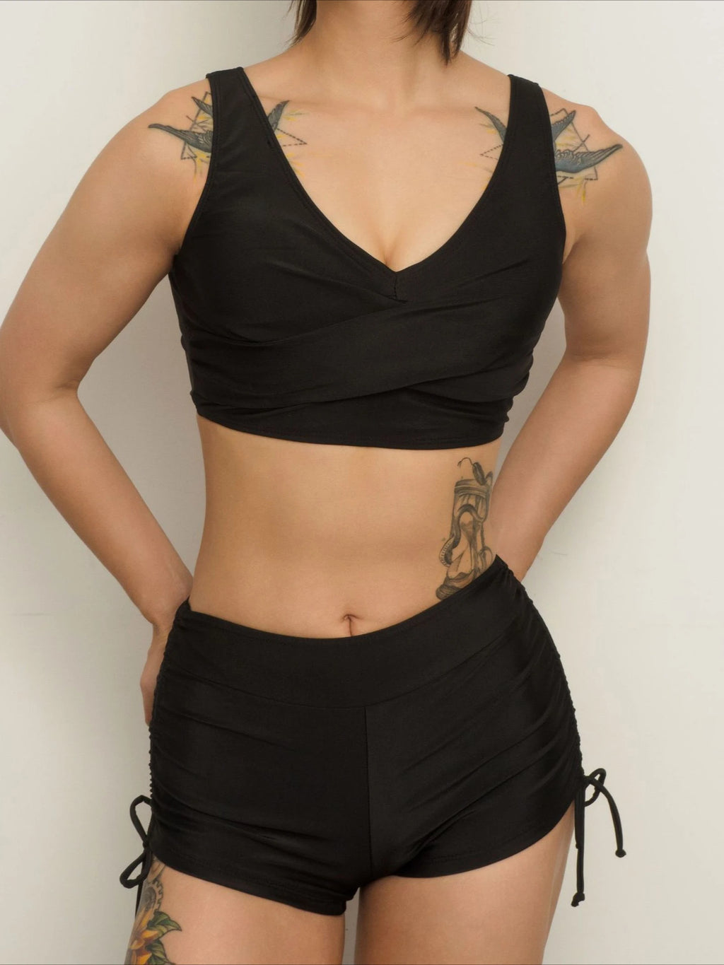 Aria Sky - V-Neck High-Waist Bikini