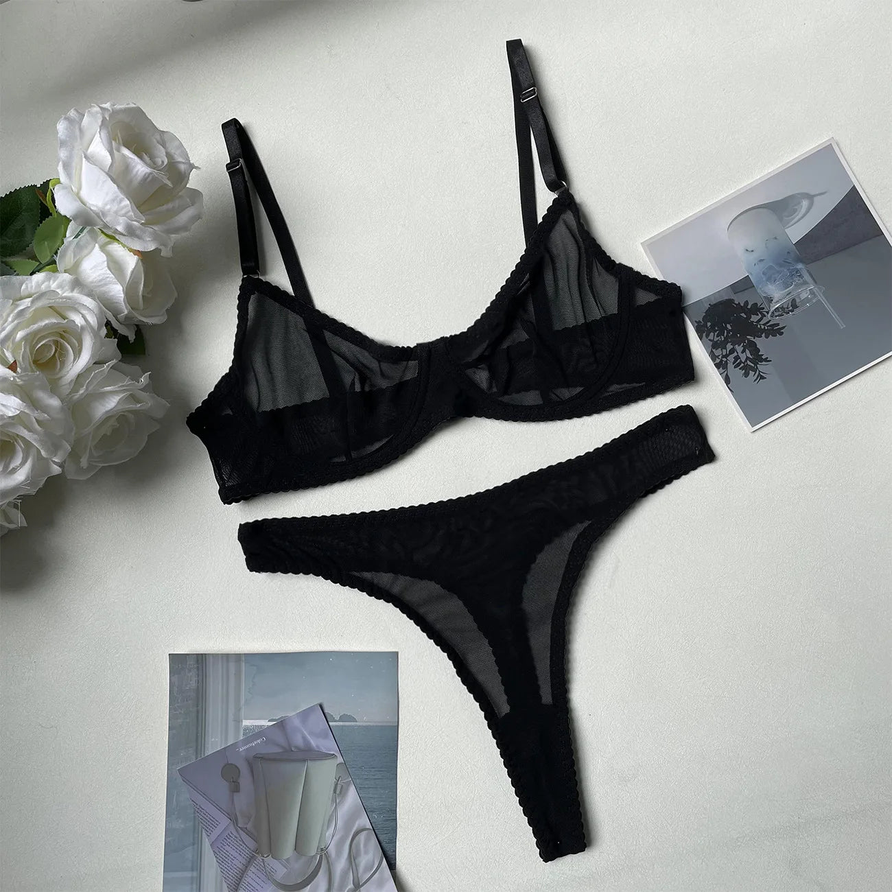 Seamless Lace Push-Up Bra & Panty Set