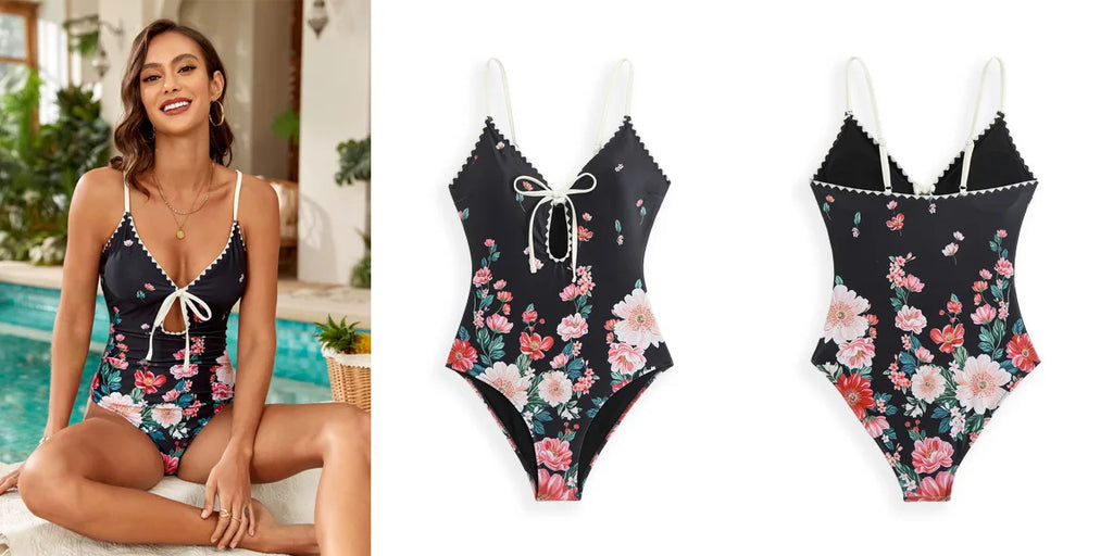 Celine Heritage - V-Neck One-Piece