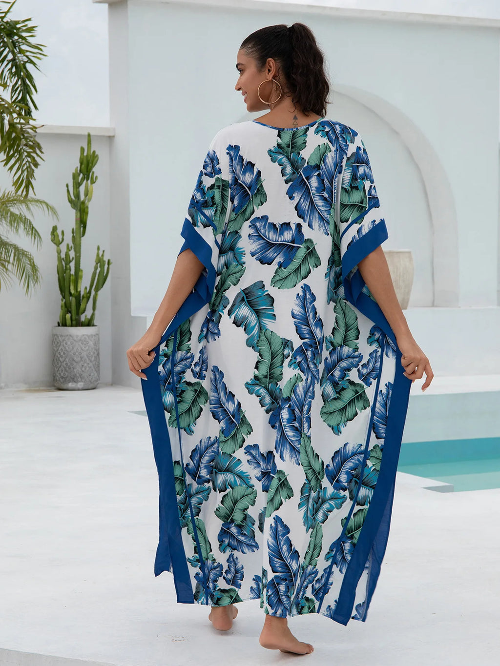 Azure Leaf - Print Robe