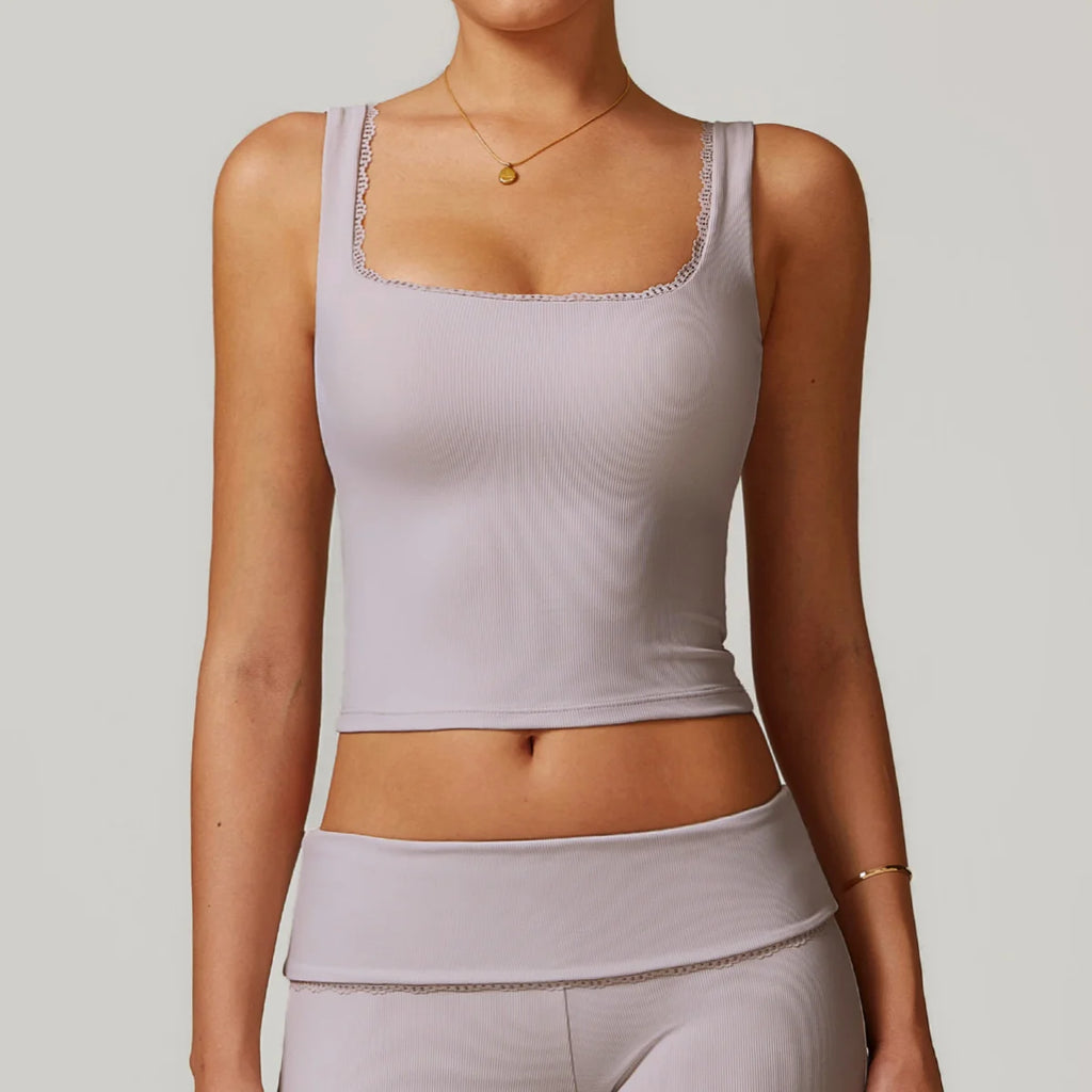 RuffleSquare Bra - Square Neck