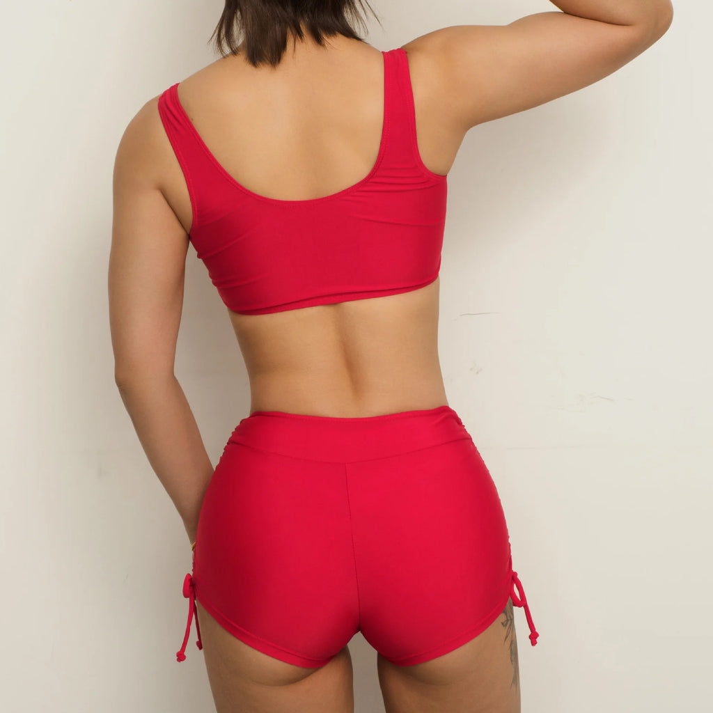 Aria Sky - V-Neck High-Waist Bikini