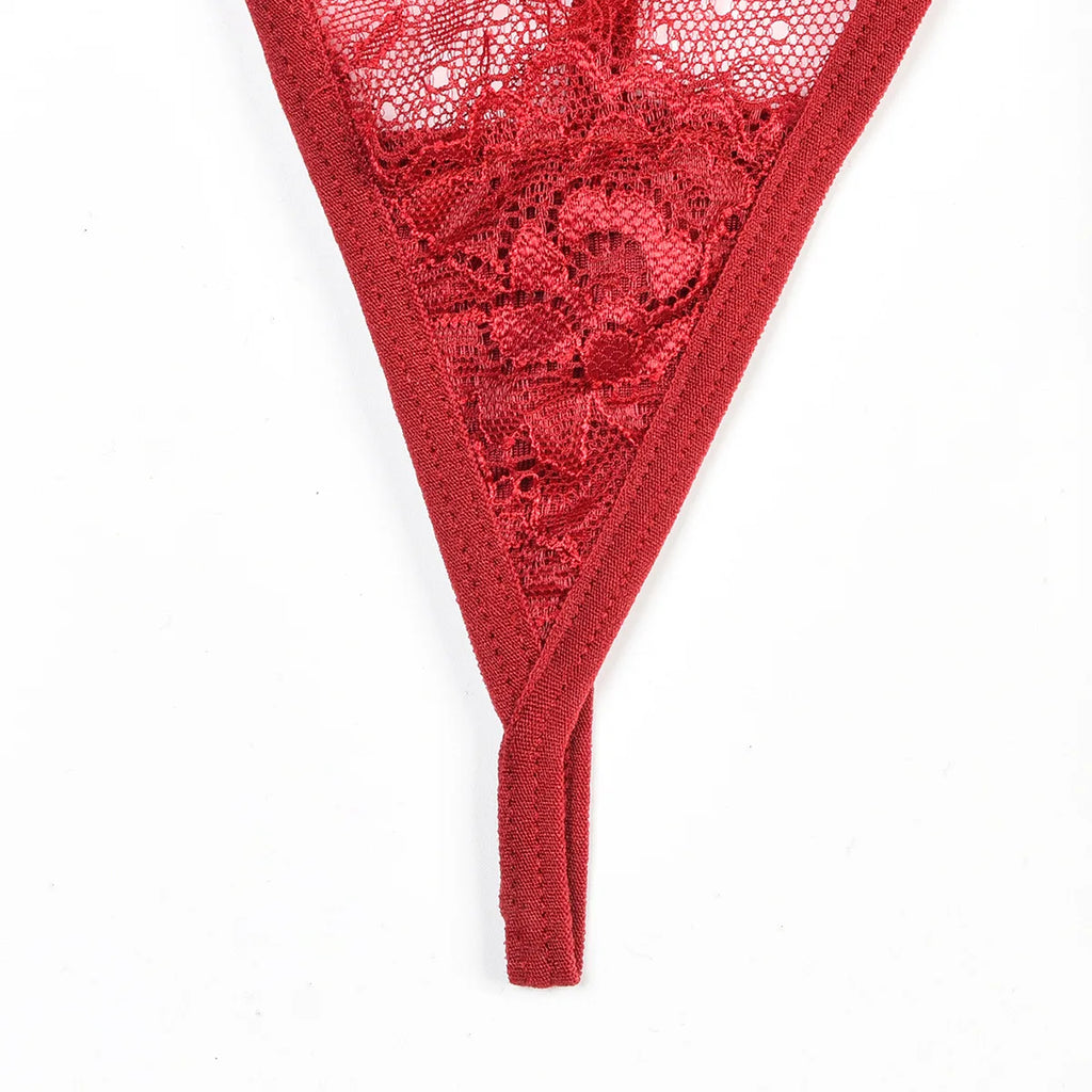 Patchwork Lace Lingerie Set – 3 Piece