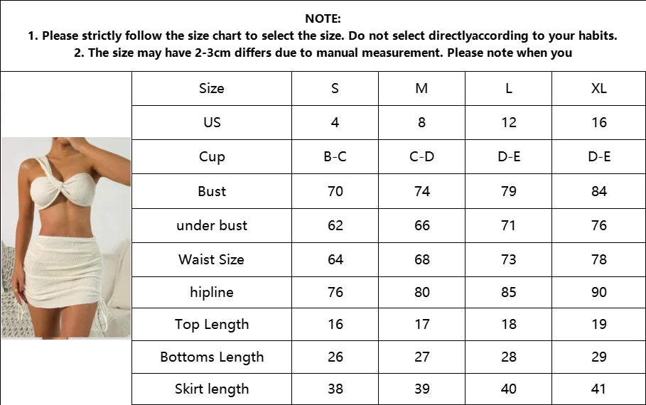 Valeria Drape - 3-Piece One-Shoulder Set