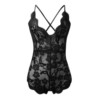 Women’s Floral Lace Bodysuit – Sexy Skinny Teddy Lingerie