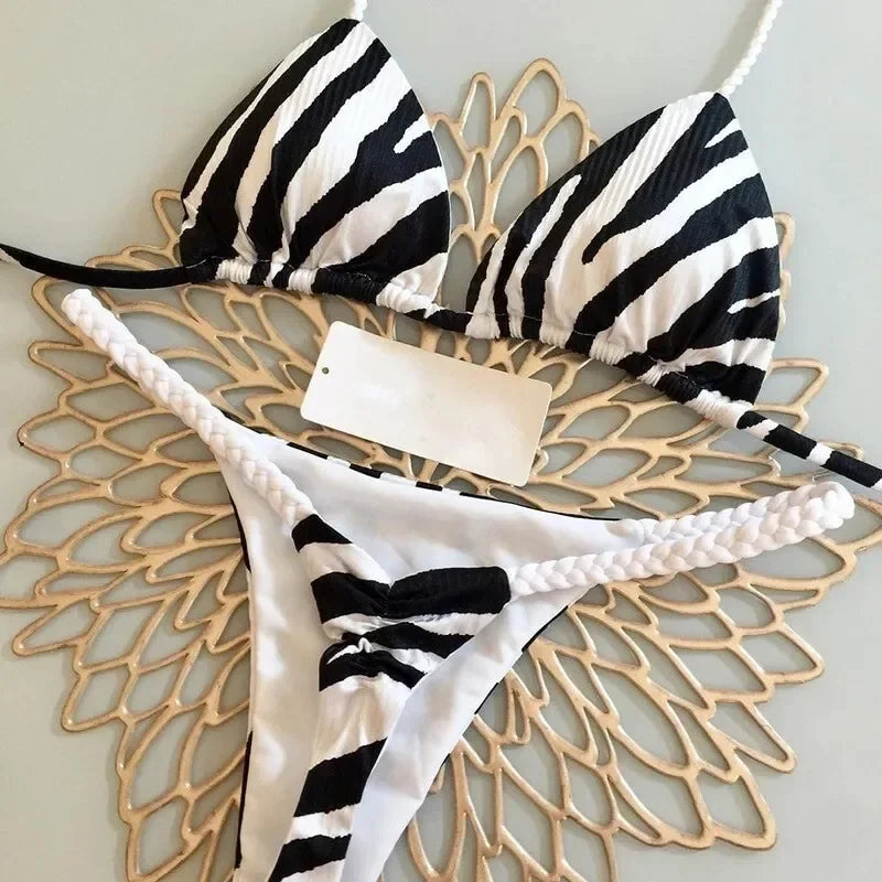 Savanna Luxe – Leopard Trim Bikini