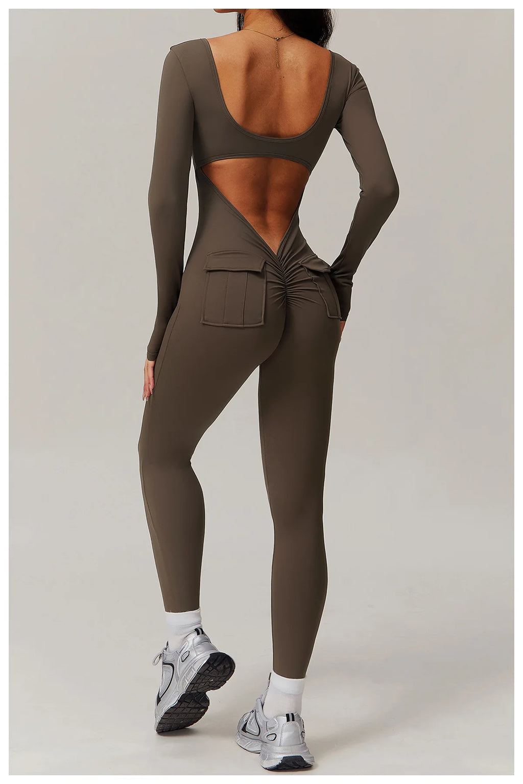 Sculpt Jumpsuit - Backless Long Sleeve