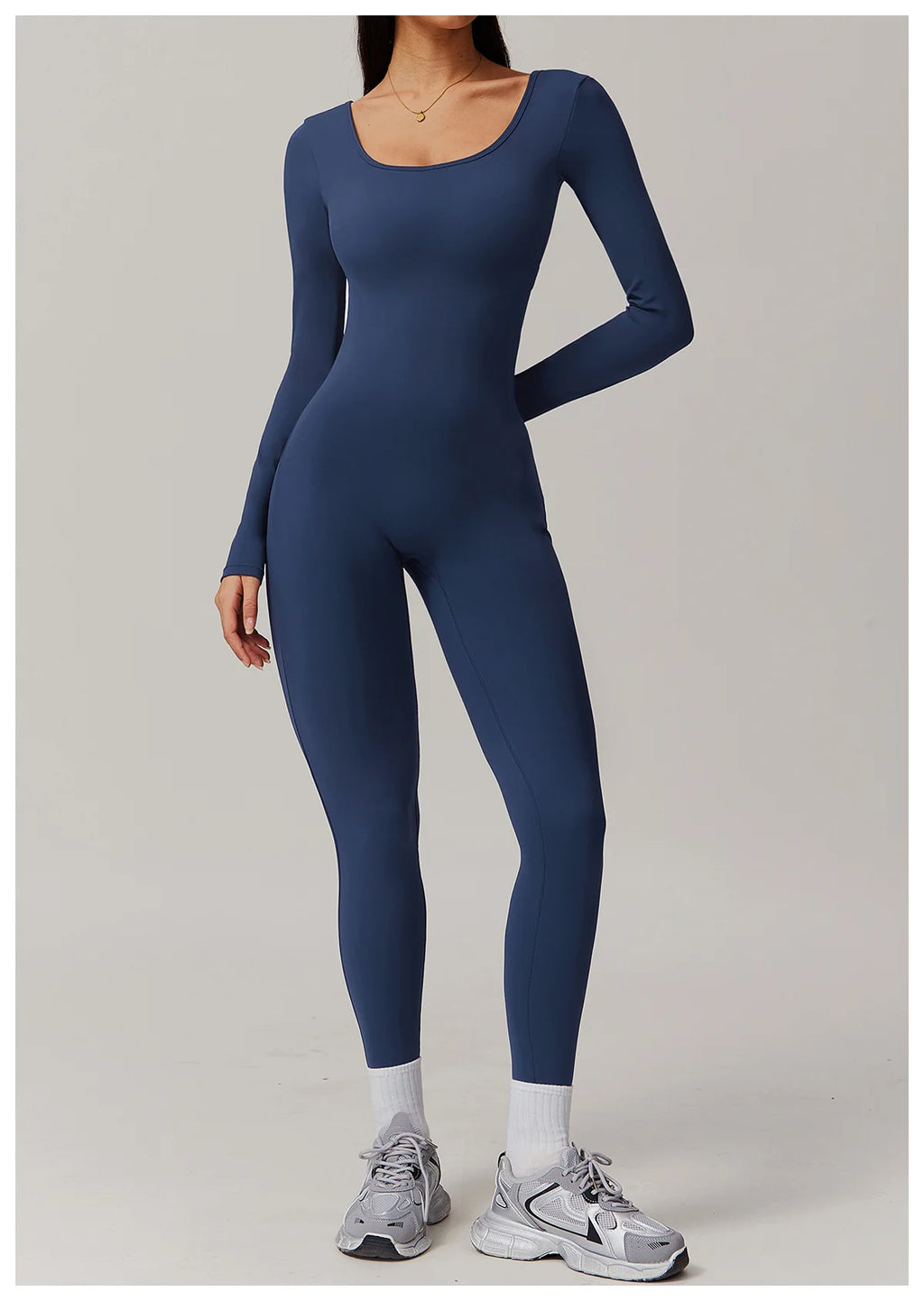 Sculpt Jumpsuit - Backless Long Sleeve